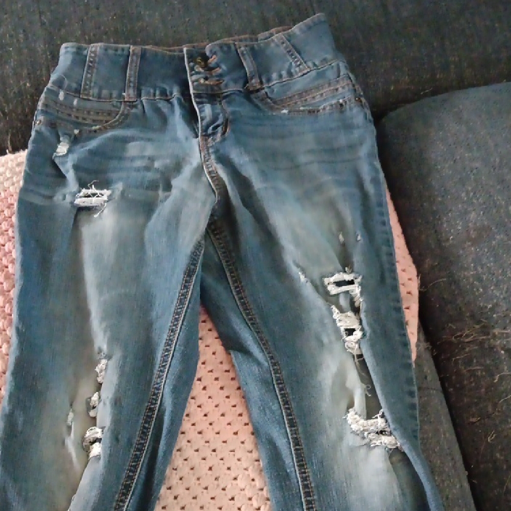 Distressed Blue Jeans for Women